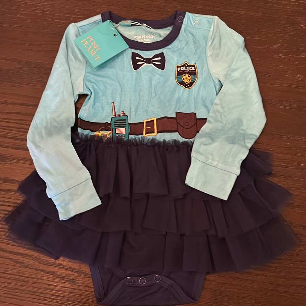 Posh Peanut Police Ruffle Tulle Dress